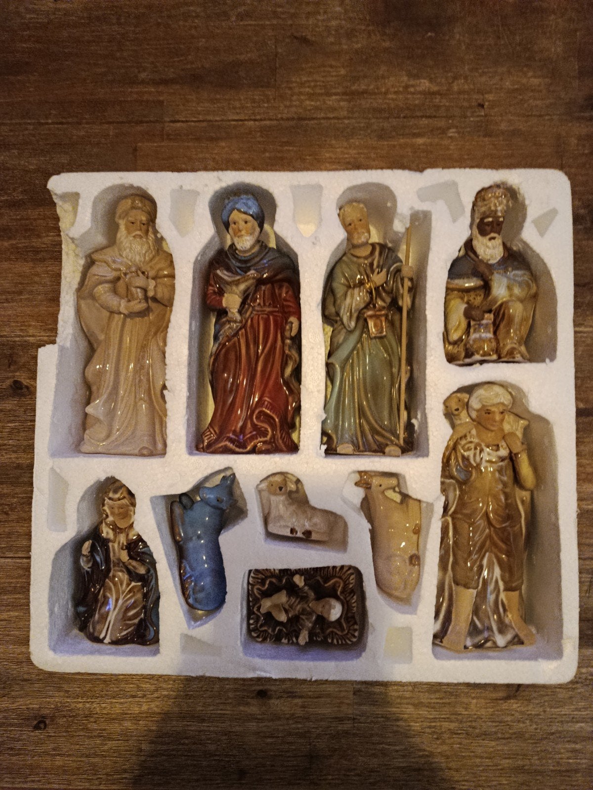 Kerststal figuren set - 11 stuks - Kerstmis, Ophalen of Verzenden, Zo goed als nieuw