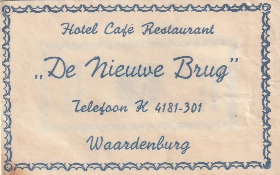 Suikerzakje #1524 : De Nieuwe Brug Waardenburg, Verzenden, Nederland