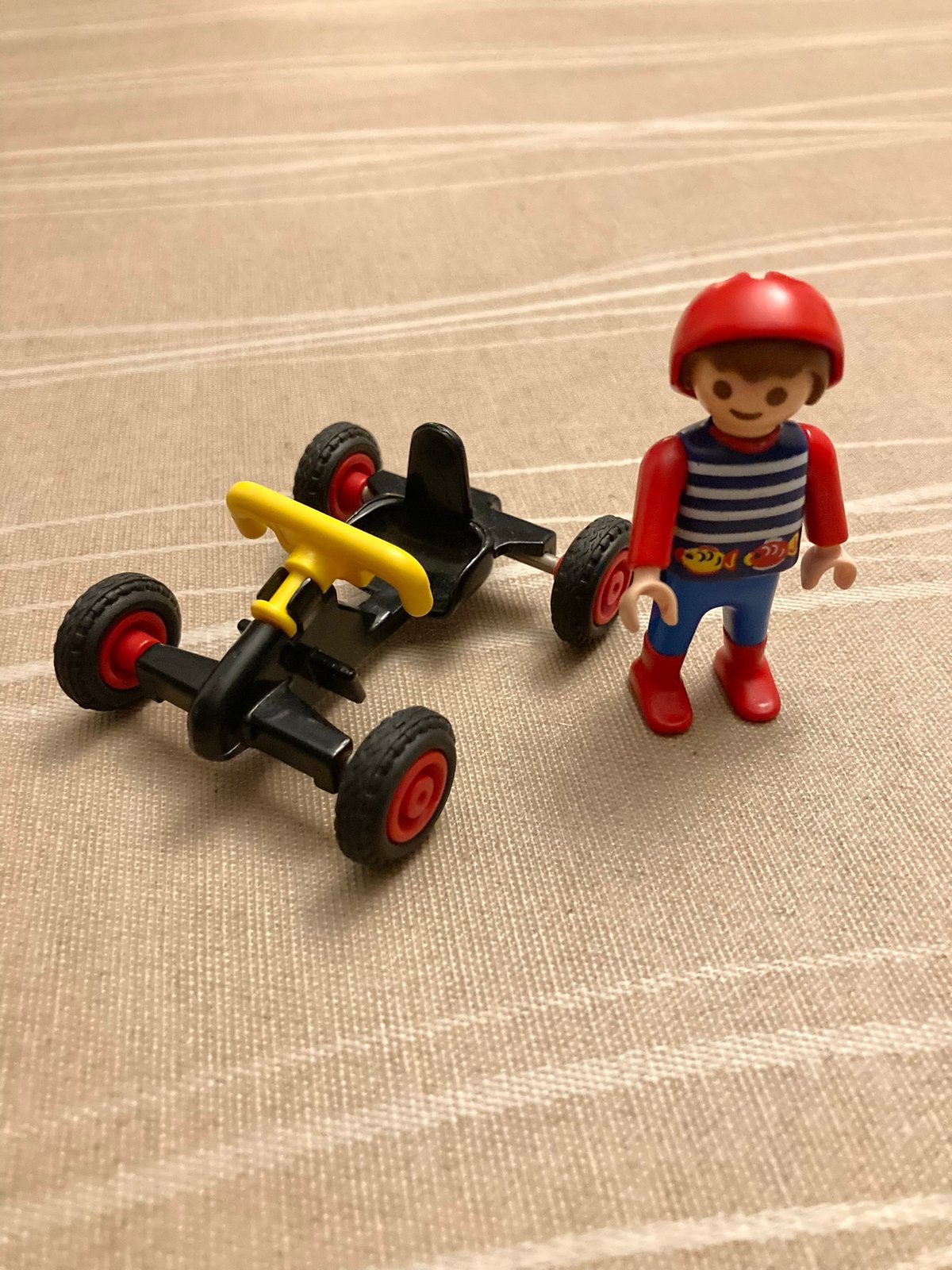 Playmobil jongen op skelter., Ophalen of Verzenden, Zo goed als nieuw