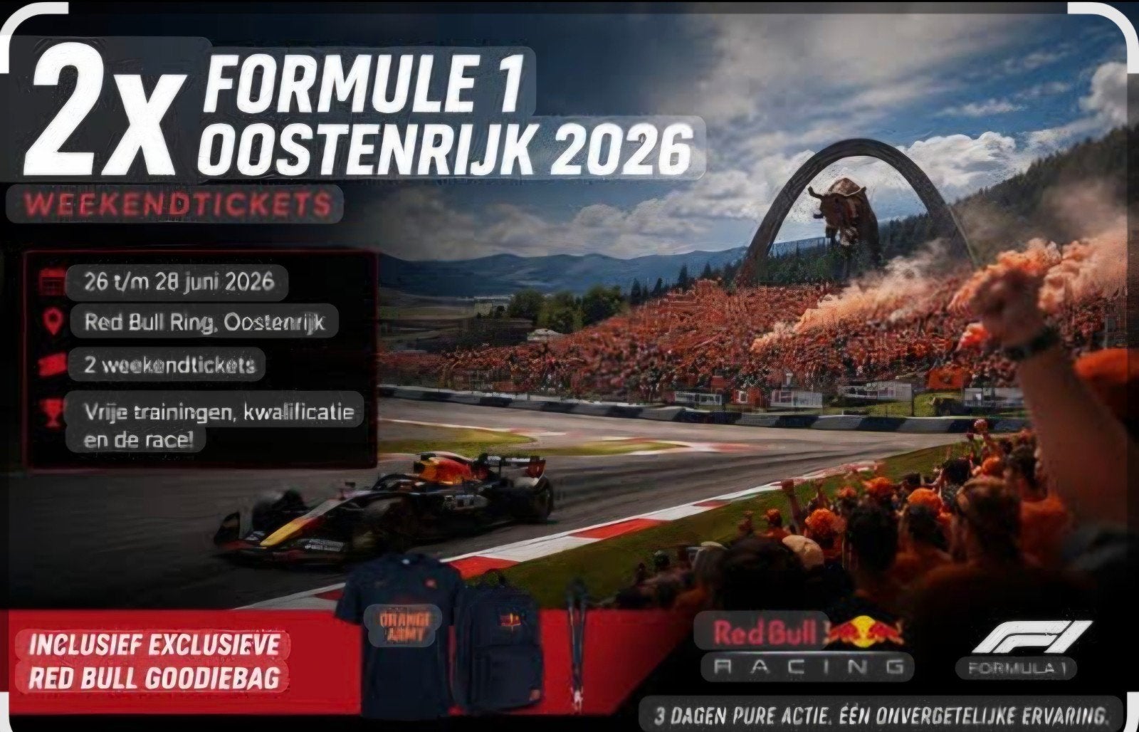 2 tickets Formule 1 Oostenrijk  Red Bull ring
