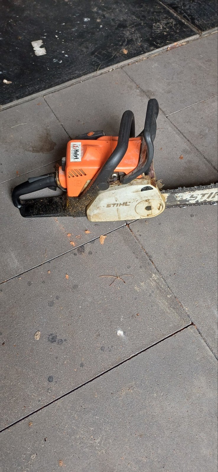 Stihl MS 180 Kettingzaag - Gebruikt maar functioneel, Doe-het-zelf en Verbouw, Gereedschap | Zaagmachines, Ophalen, Stihl, Gebruikt