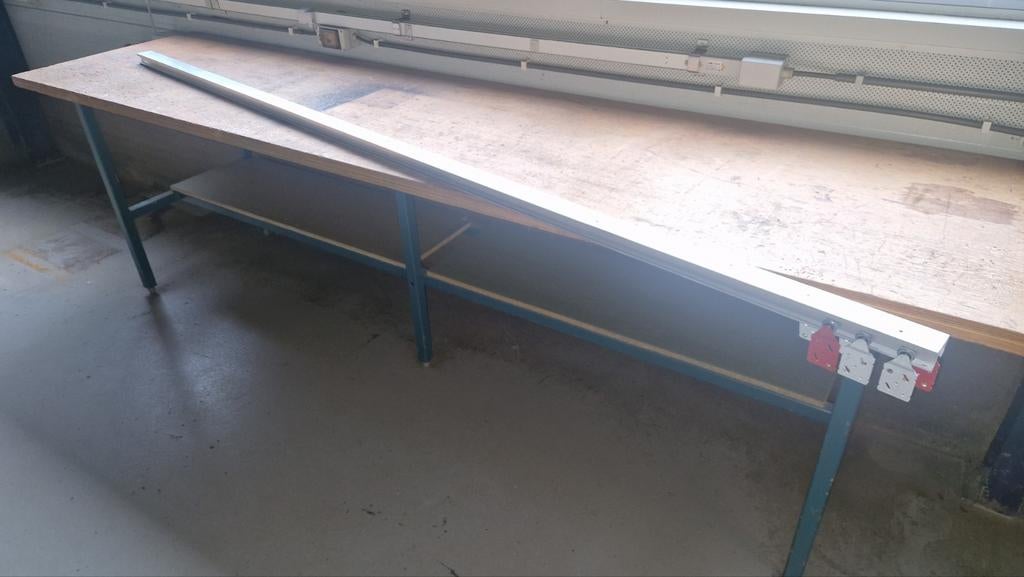 Aluminiumrail met 2 geleiderails L=271,5 cm en 6 rollers, Doe-het-zelf en Verbouw, Ophalen