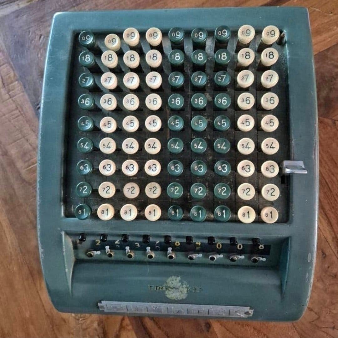 Vintage Sumlock Comptometer - Decoratie Telmachine, Antiek en Kunst, Ophalen