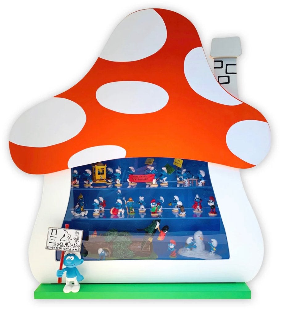 Pixi smurf vitrinekast 24 exemplaren, Verzamelen, Ophalen of Verzenden, Zo goed als nieuw, Verschillende Smurfen