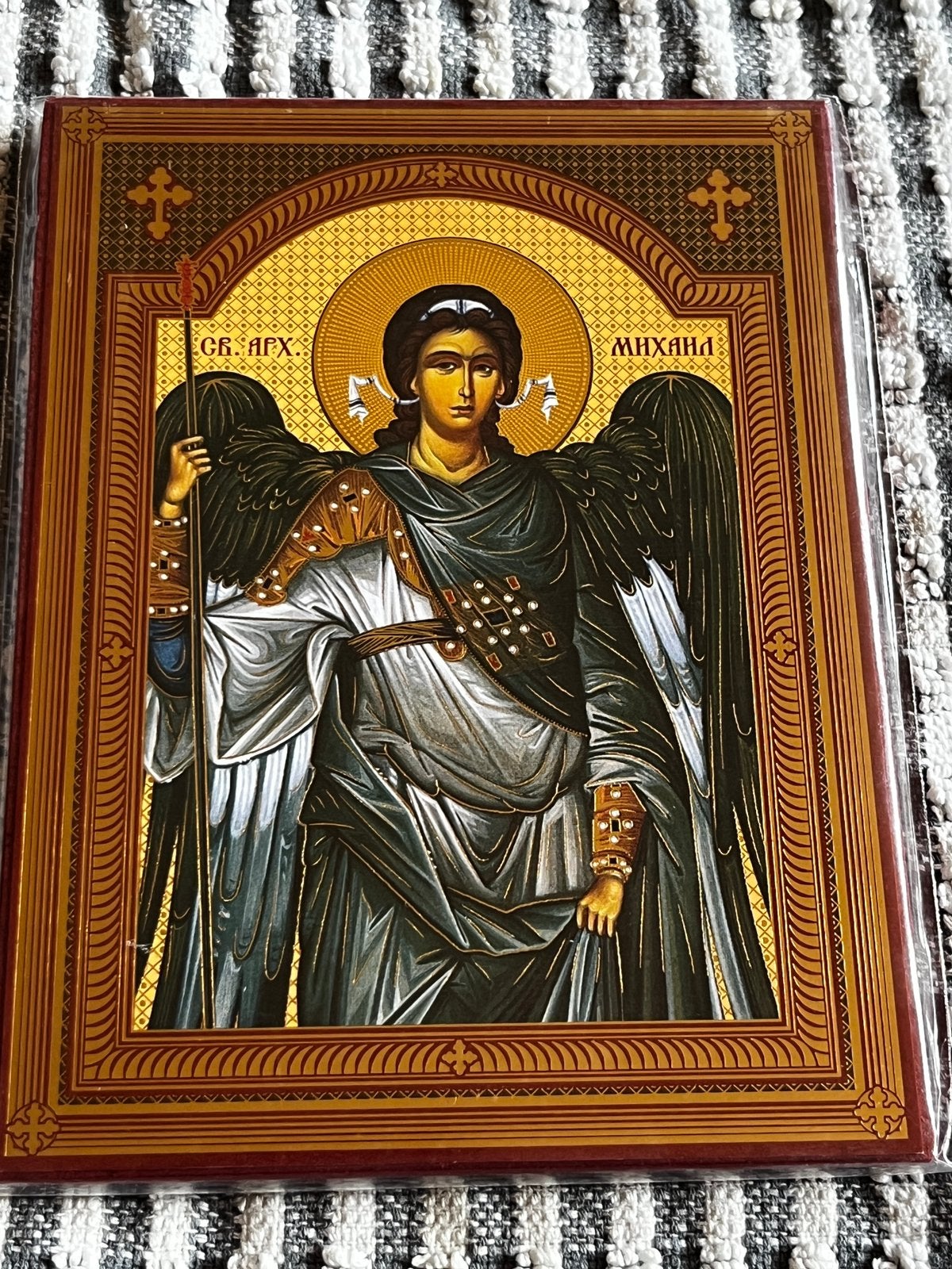 Christelijk orthodox byzantijnse icoon, Aartsengel Michael, Verzamelen, Ophalen of Verzenden, Nieuw, Overige typen, Overige religies