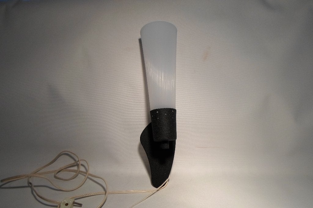 Vintage Wand Lamp Kunststof Metaal, Ophalen of Verzenden, Zo goed als nieuw, Metaal, Wandlamp