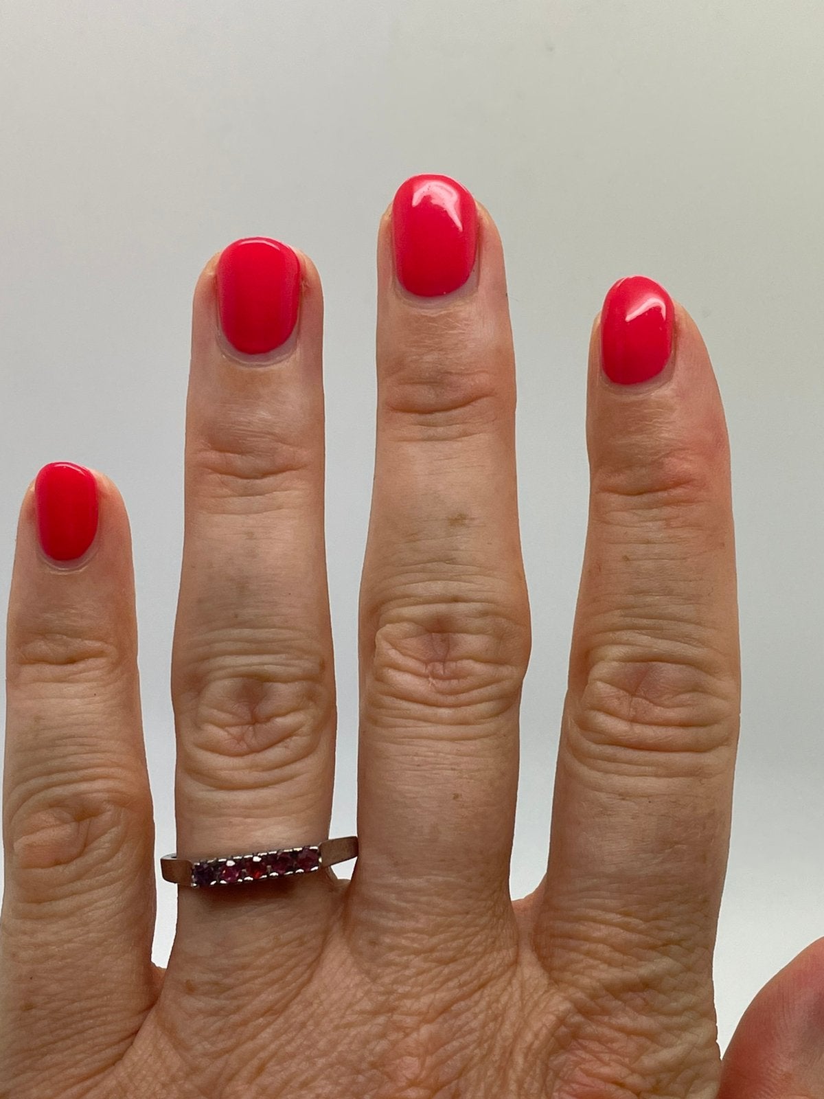 E774 Prachtige zilveren rijring roze saffier (verstelbaar), Ophalen of Verzenden, Zilver, Ring, Met edelsteen
