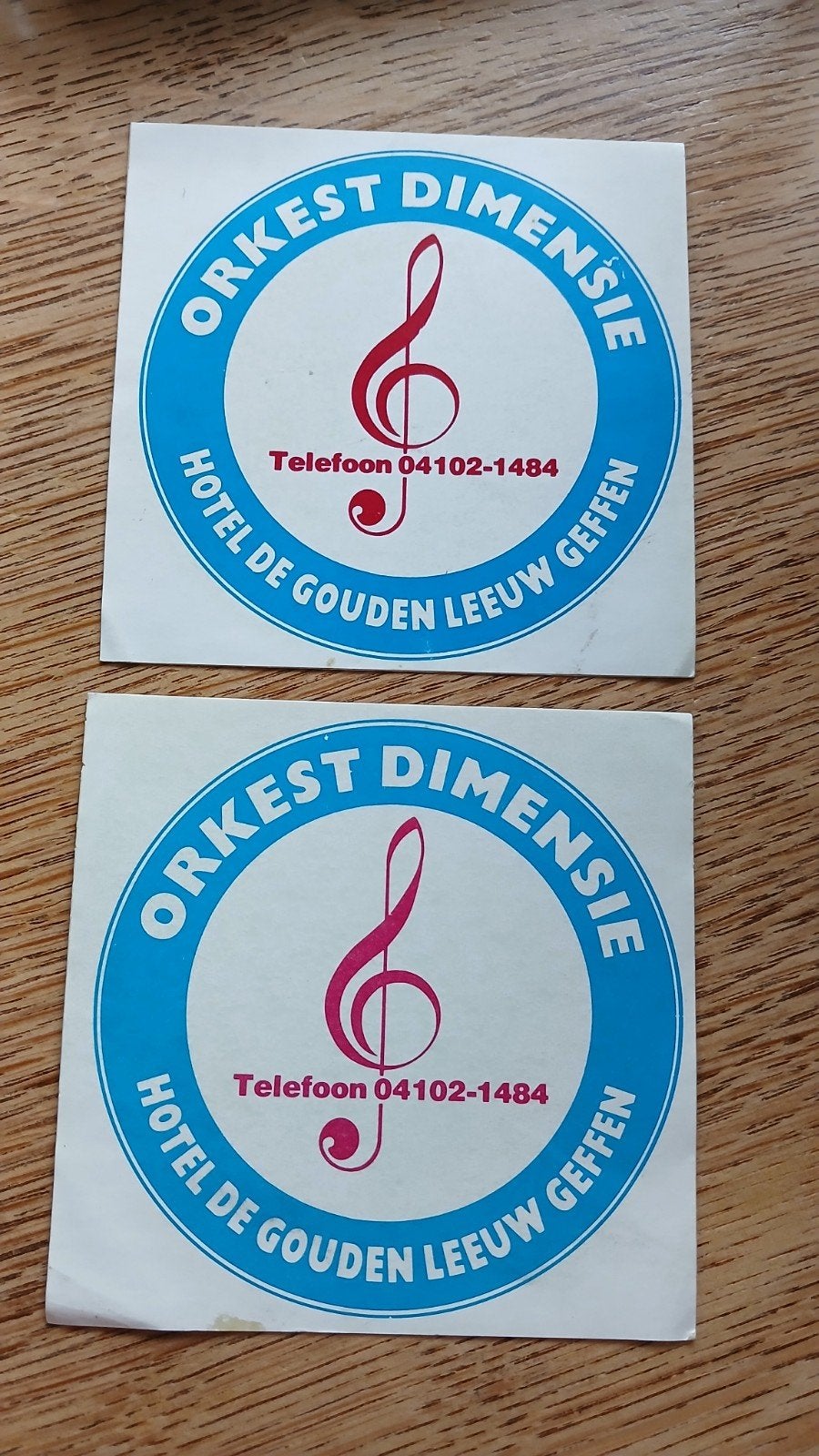 Sticker amusementsorkest Dimensie NULAND Geffen Gouden Leeuw, Ophalen of Verzenden, Zo goed als nieuw