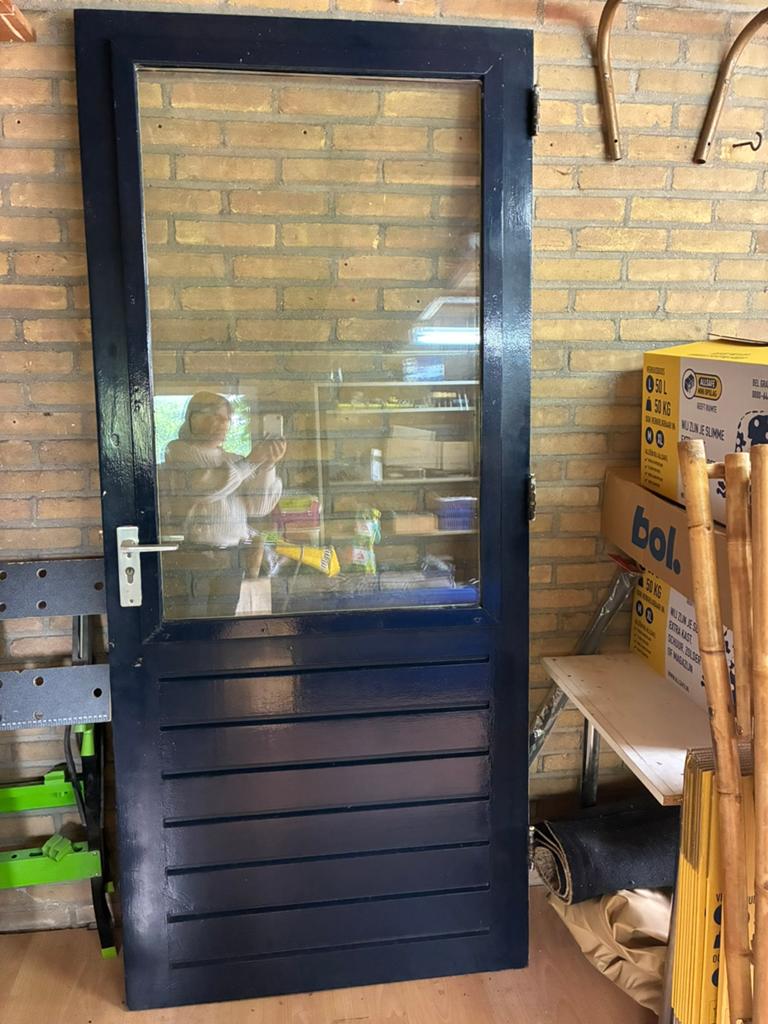 Tuindeur voor keuken of garage, Ophalen, 120 cm of meer, Buitendeur, 200 tot 215 cm