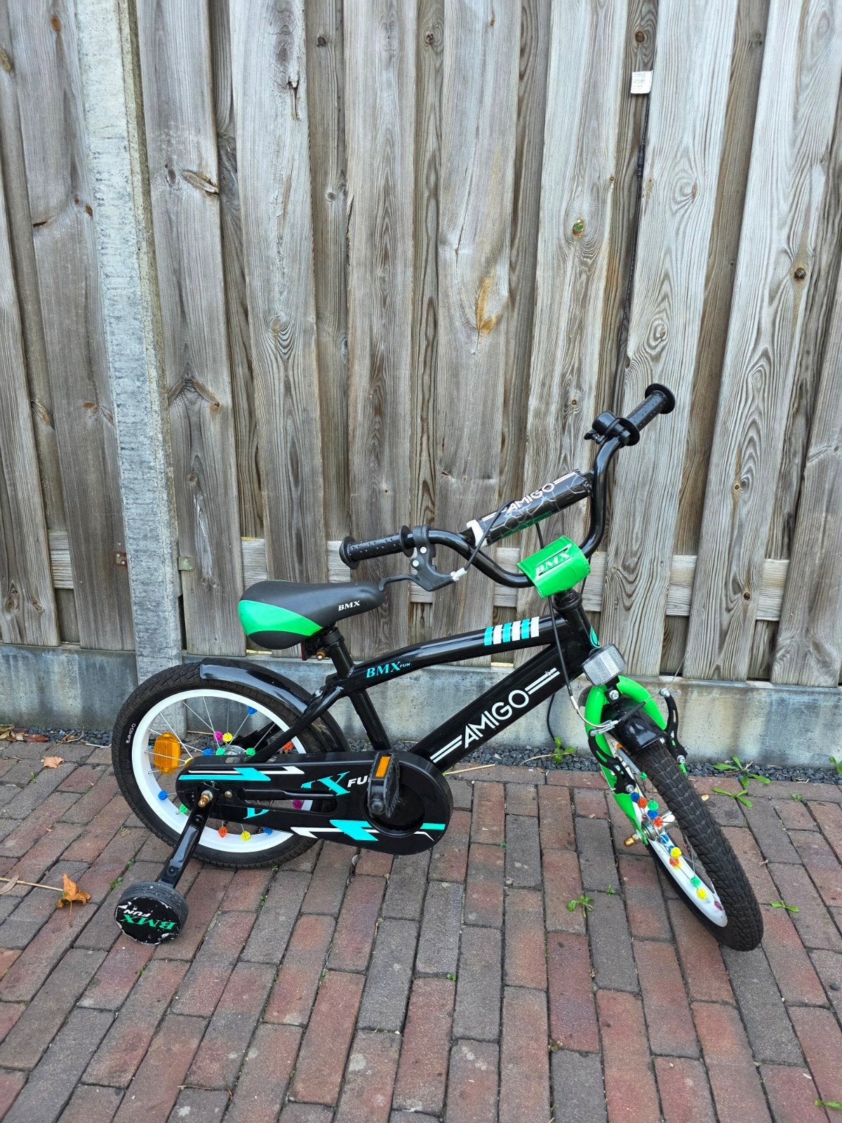 Amigo BMX 16 inch kinderfiets met zijwielen, Ophalen, Zijwieltjes, Amigo, 16 tot 20 inch