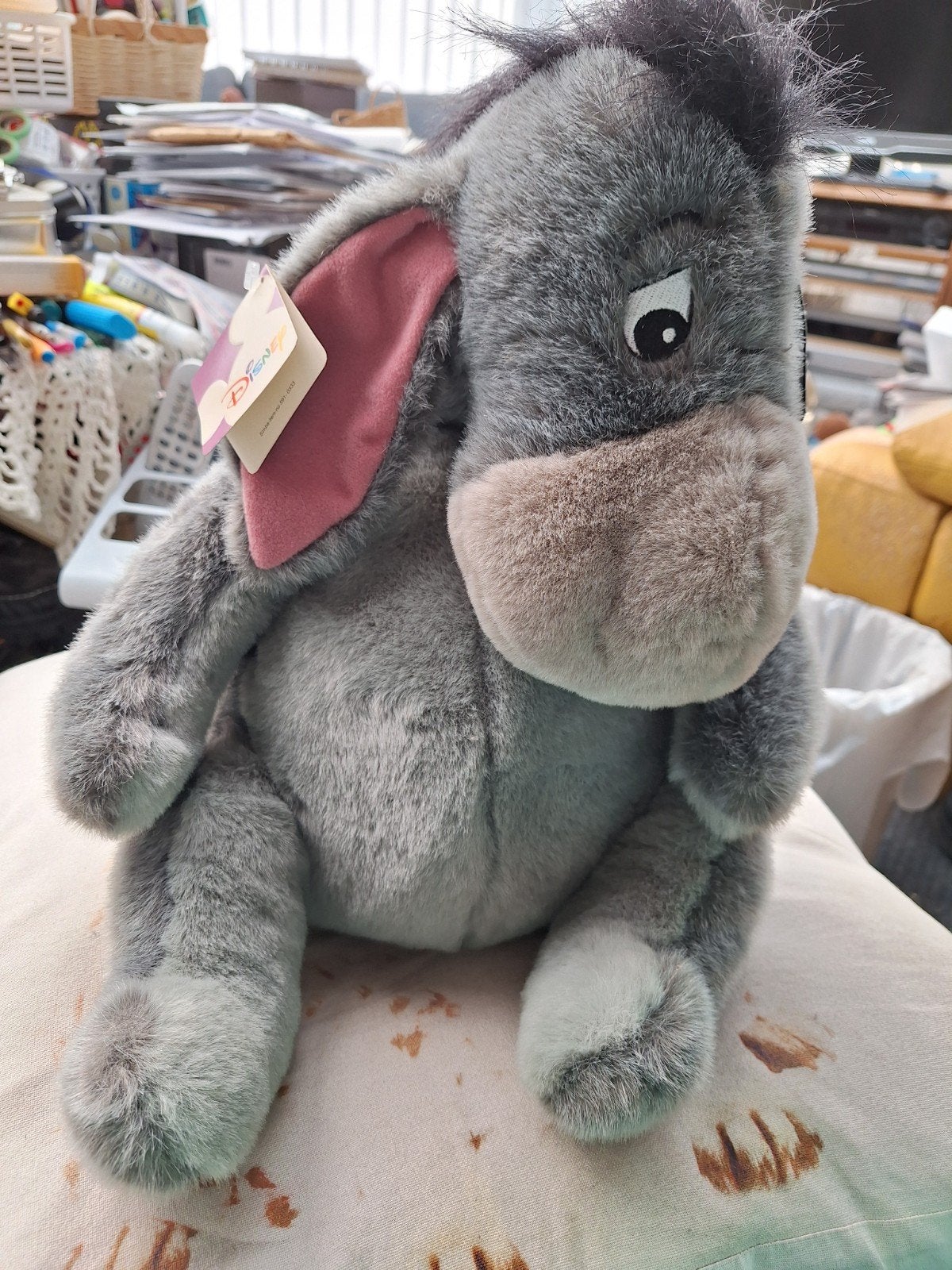 Disney Eeyore Knuffel 38cm nieuw met kaartjes eraan, ezel, Ophalen of Verzenden, Nieuw, Overige typen