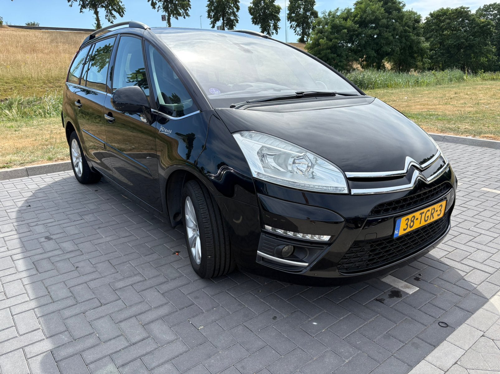Citroën C4 (Grand) Picasso 1.6 VTI 2012 Zwart 7 zitplaatsen!, Voorwielaandrijving, Euro 5, Stof, Zwart
