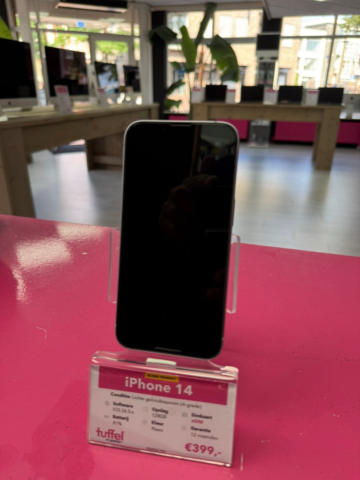 Apple iPhone 14 - 128GB - eSIM - Batterij 81%, 128 GB, Paars, Ophalen of Verzenden, Zo goed als nieuw