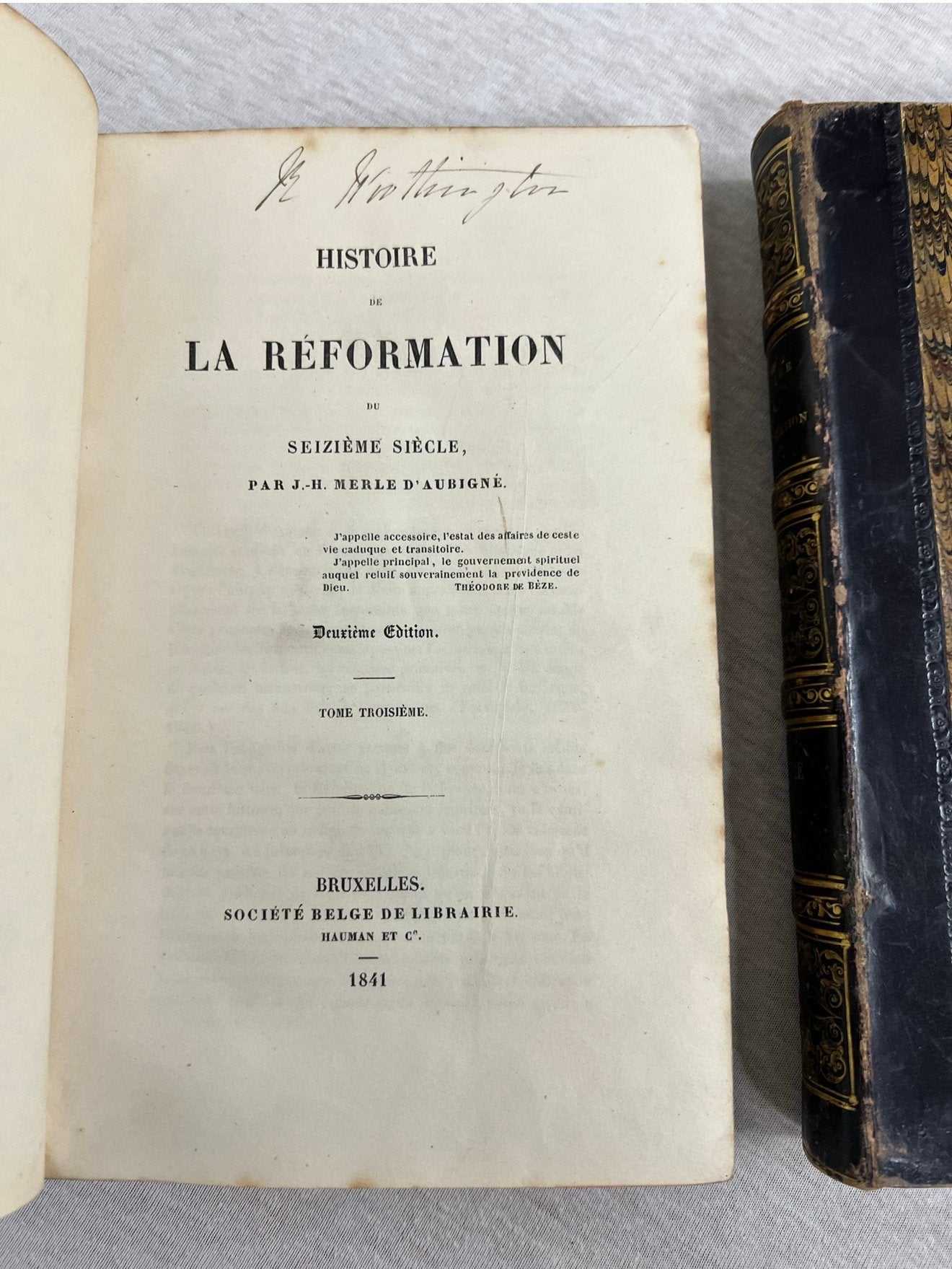 Histoire De La Reformation D'Aubigne 1839 vol 1-3 antiek set, Antiek en Kunst, Ophalen of Verzenden