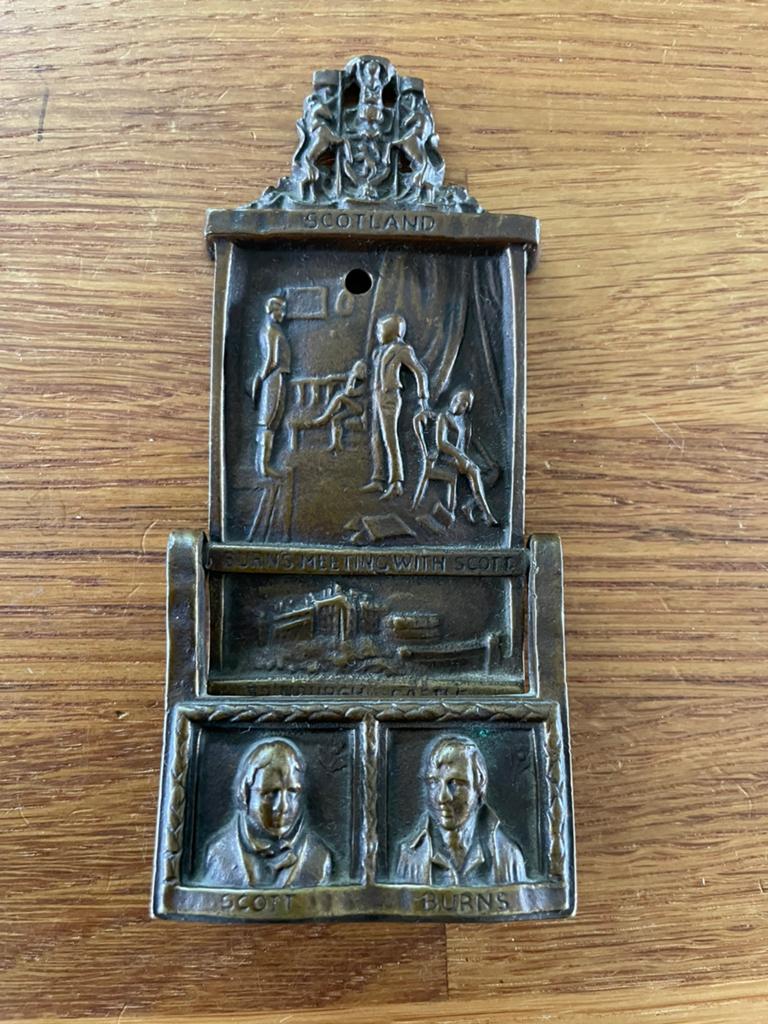 Antique Gilt Brass Door Knocker | Burns & Scott | 1911, Antiek en Kunst, Ophalen of Verzenden