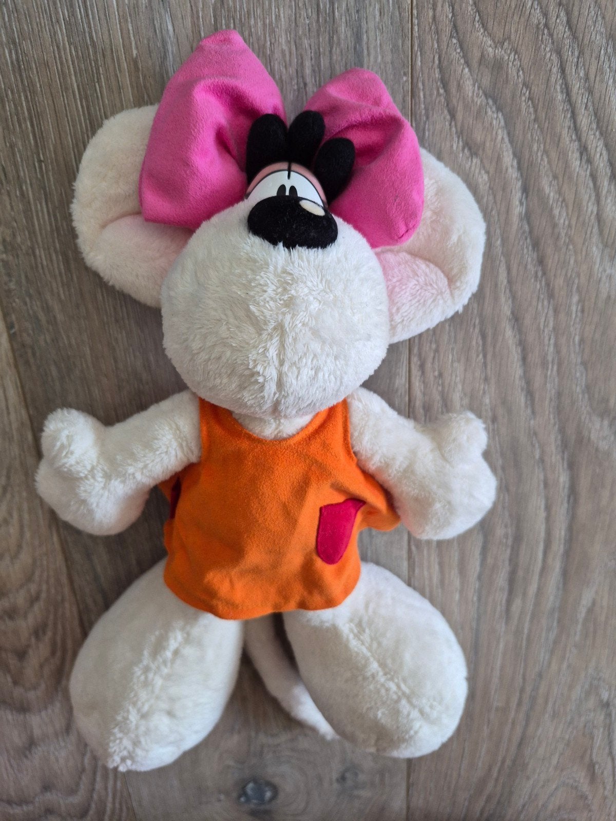 Diddlina knuffel 33 cm met oranje jurk - Knuddel edition, Ophalen of Verzenden, Diddlina, Zo goed als nieuw, Knuffel