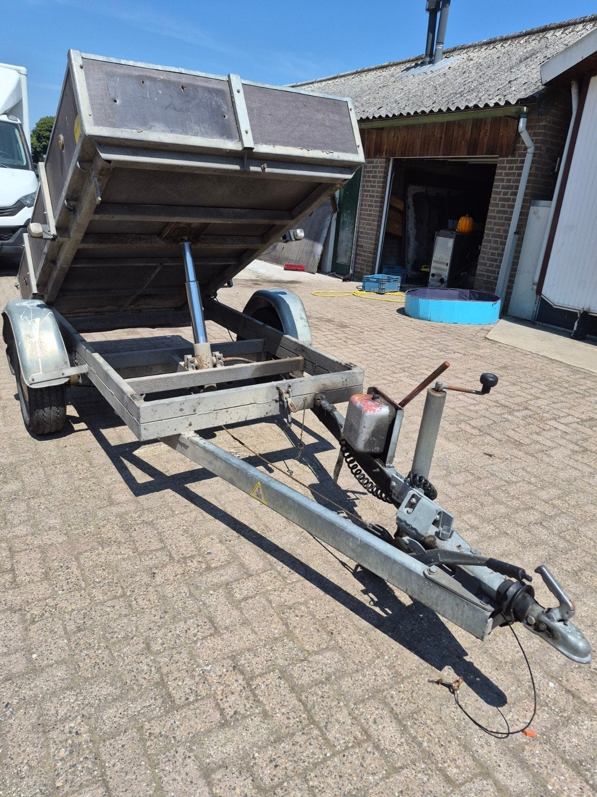 Enkelassige anssems Met kenteken kieper, Auto diversen, Aanhangers en Bagagewagens, Ophalen of Verzenden
