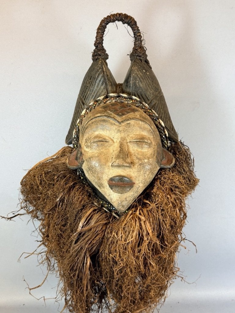 260822 - Mooi Afrikaans oud Punu masker - Gabon., Ophalen of Verzenden