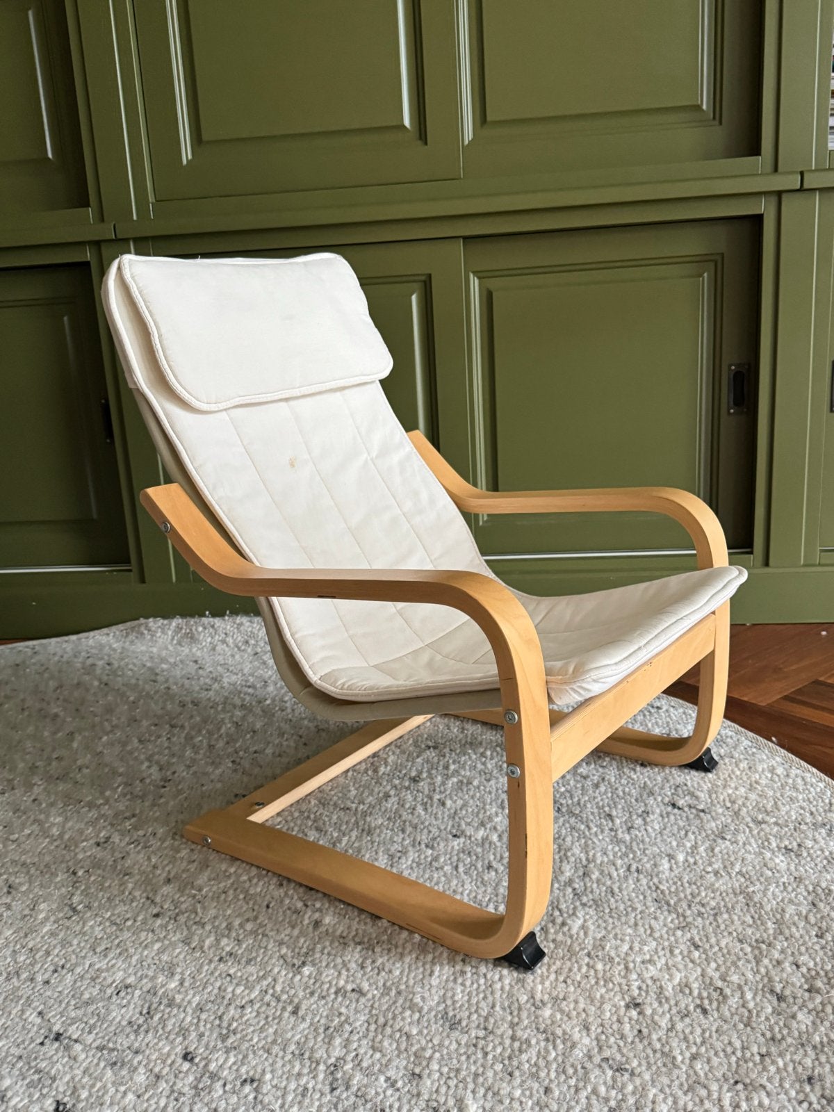Ikea kinderfauteuil met beige kussen, Ophalen, Gebruikt, Overige kleuren, Eén
