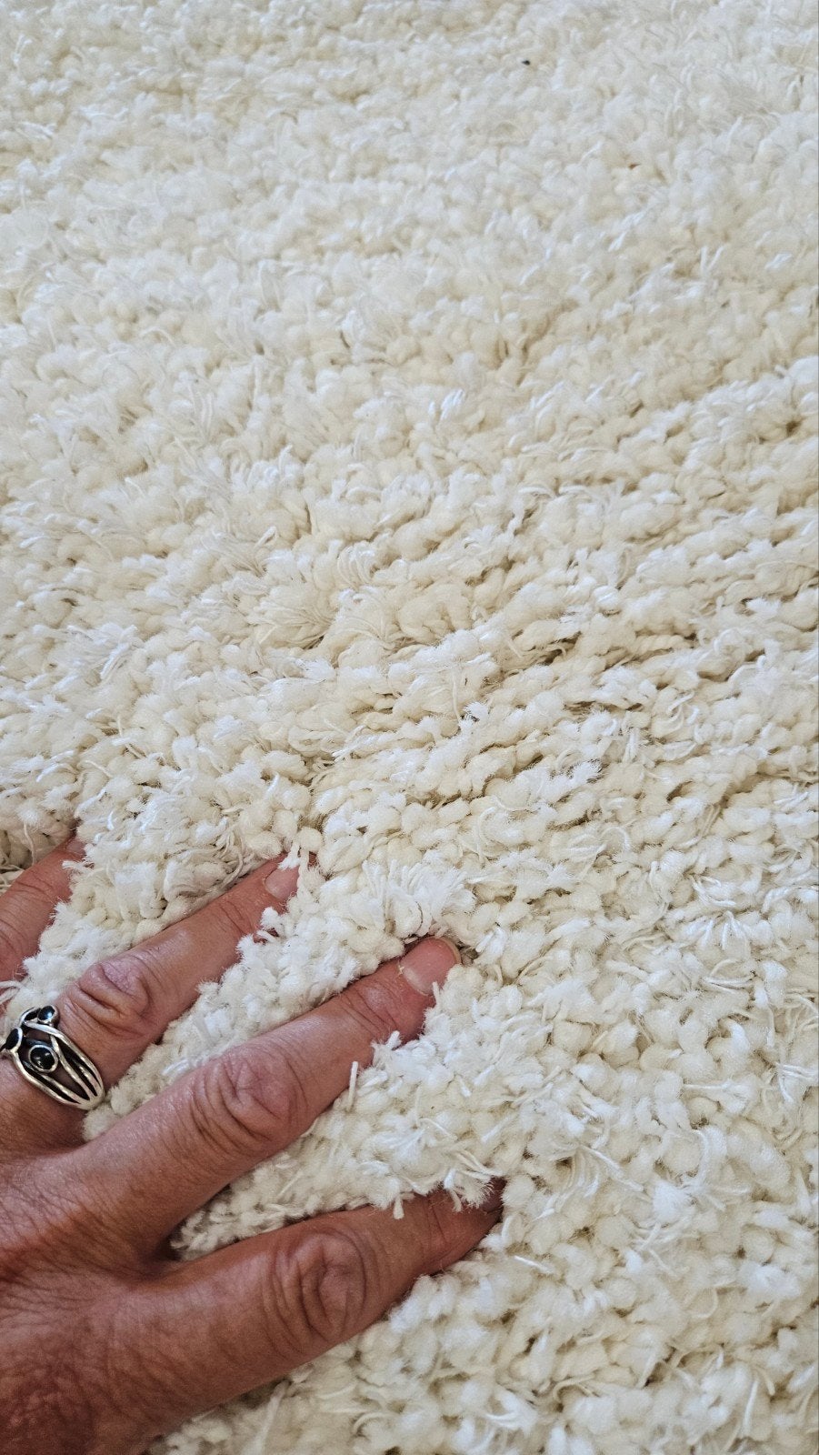 4X  IKEA Vollerslev hoogpolig vloerkleed wit 160x230 cm, Hoogpolig, Wit, 150 tot 200 cm, 200 cm of meer