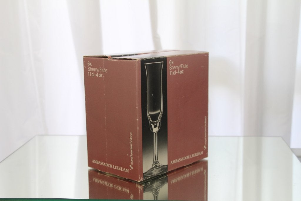 Ambassador Leerdam flutes 19cm, Antiek en Kunst, Ophalen