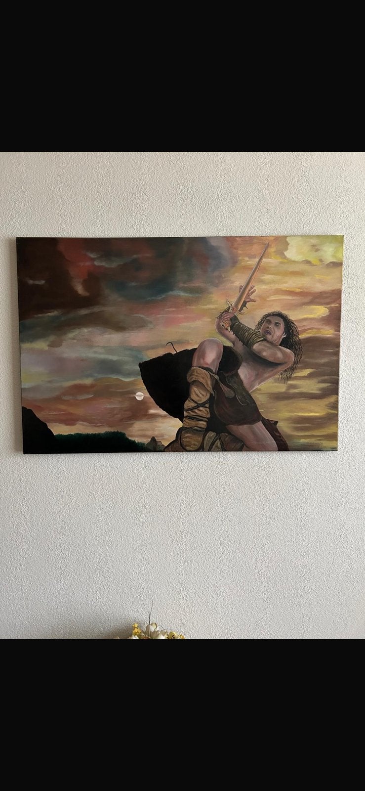 Schilderij 120x80 olieverf op linnen, Ophalen