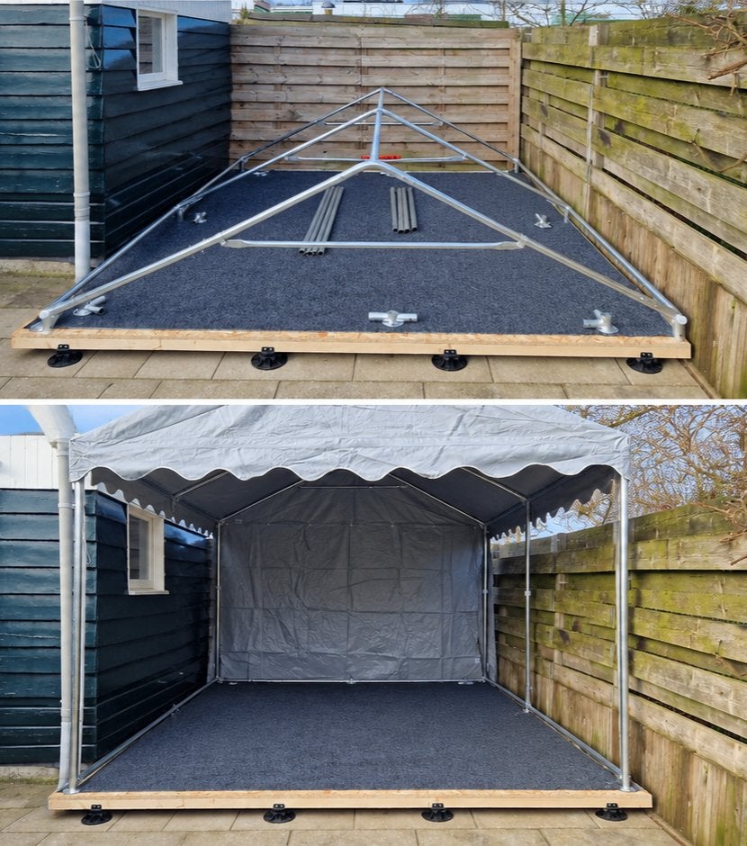 Opslag of Party tent 3x4 op houten vloer, Tuin en Terras, Ophalen, Opvouwbaar, Partytent, Minder dan 4 meter