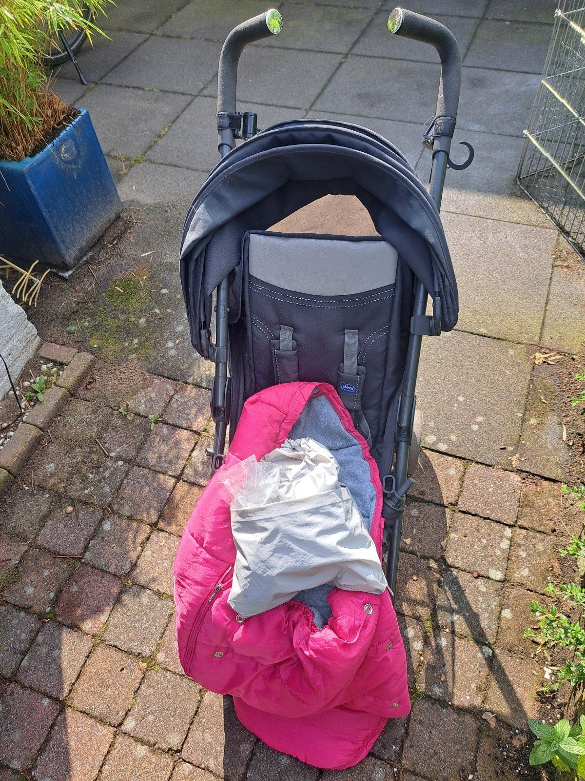 Chicco Liteway buggy met zonnekap en extra voetenzak, Ophalen, Gebruikt, Overige merken, Verstelbare rugleuning