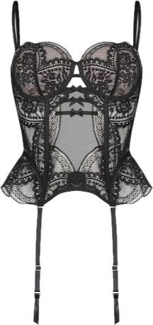 Hunkemöller zwarte kanten bustier, Ophalen of Verzenden, Body of Korset