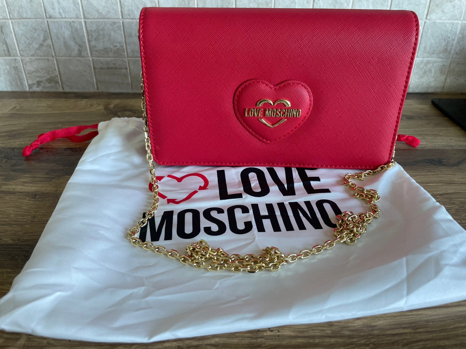 Love moschino tas, Ophalen of Verzenden, Nieuw, Rood, Schoudertasje