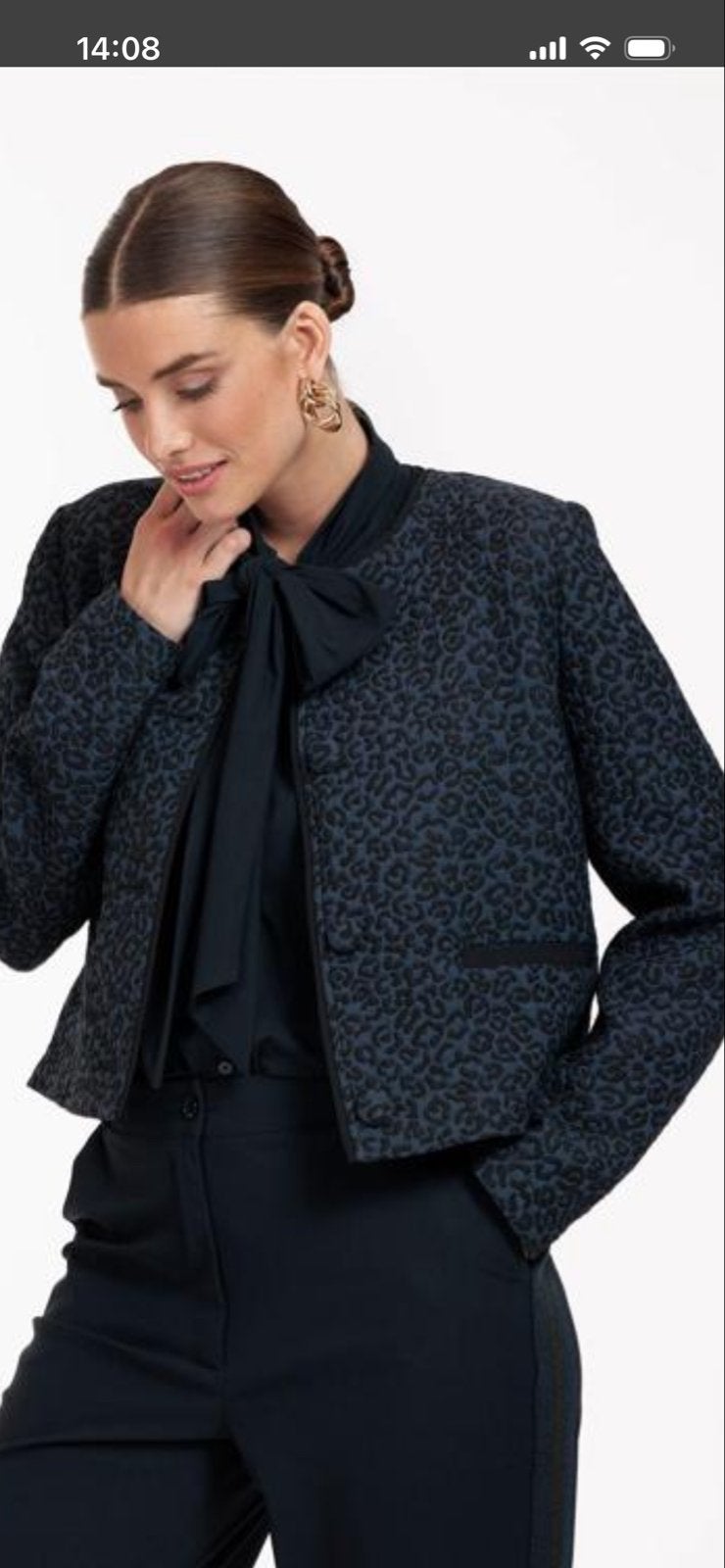 Studio Anneloes Jasje - Leopard Print XL blauw boxie, Blauw, Maat 42/44 (L), Nieuw, Ophalen of Verzenden