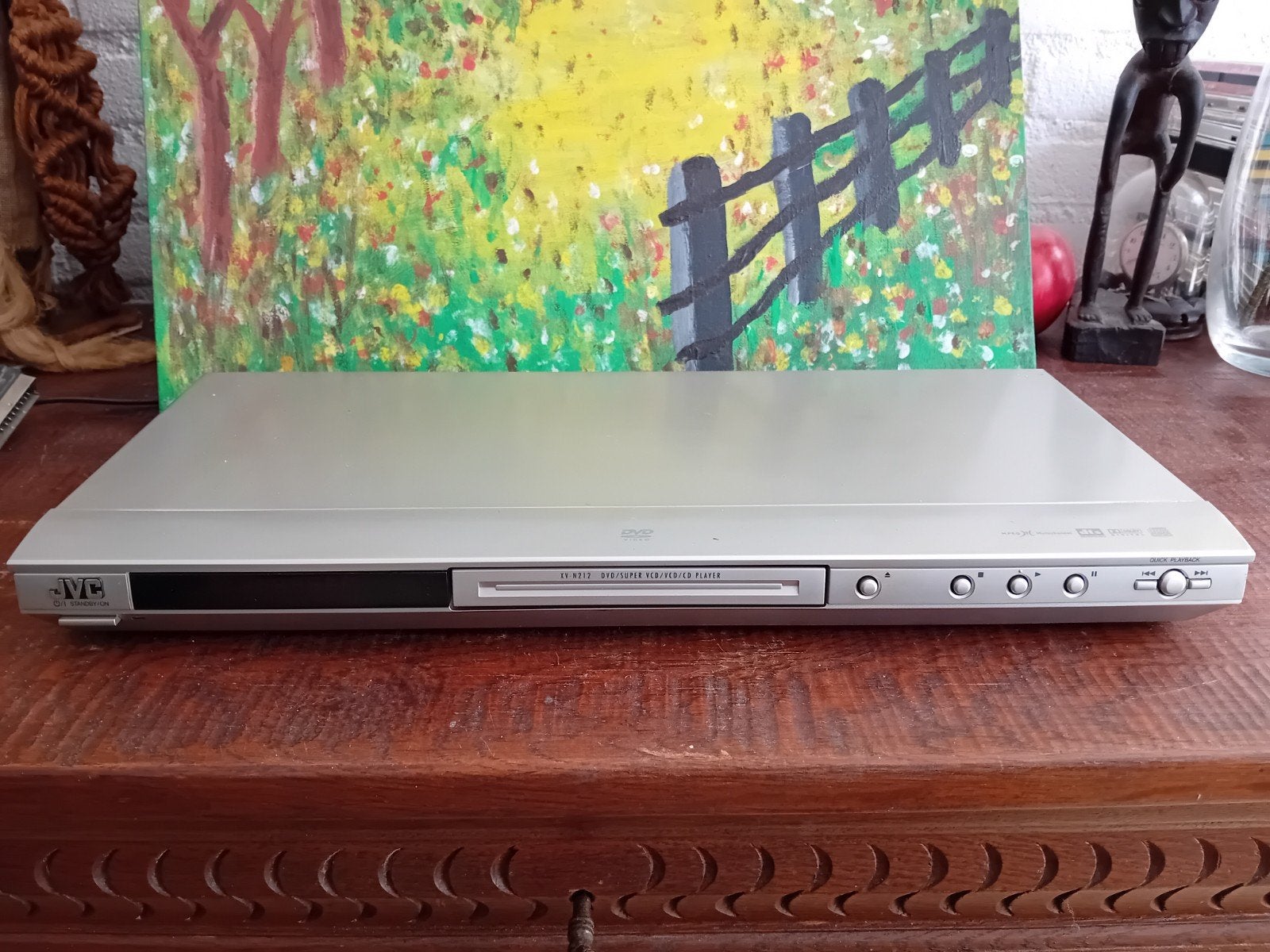 JVC XV-N212S DVD-speler - Zilver, Audio, Tv en Foto, Ophalen, Gebruikt, Dvd-speler, JVC