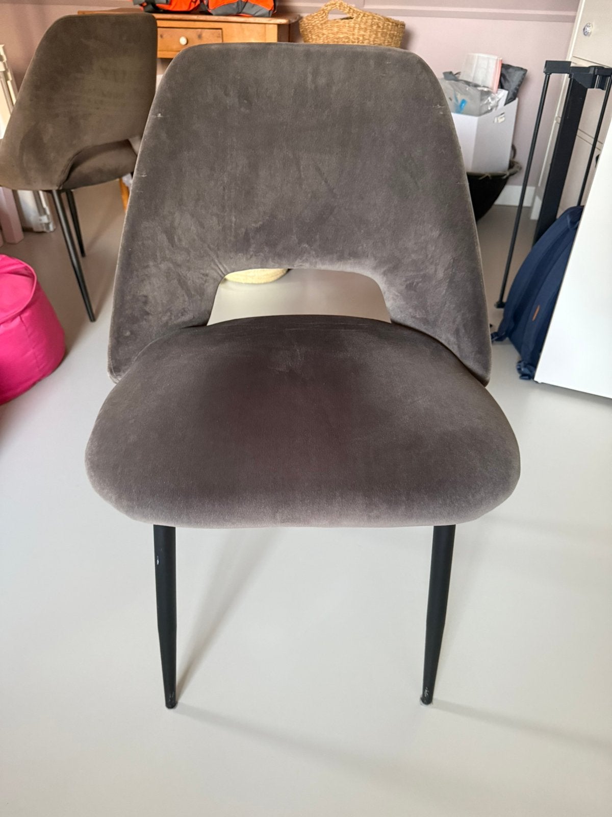 Donkergrijze stoel loods 5, Huis en Inrichting, Stoelen, Ophalen, Zo goed als nieuw, Eén, Modern