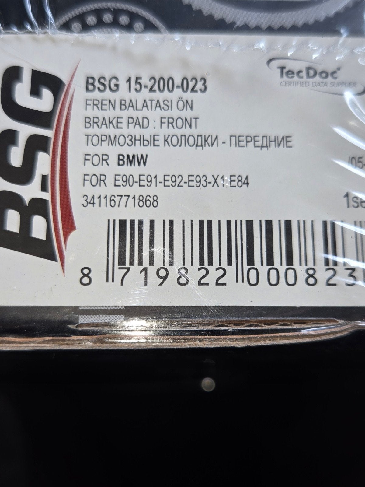 BSG Remblokken Set Voor en Achter voor BMW E87-E93, Ophalen of Verzenden, Nieuw, BMW