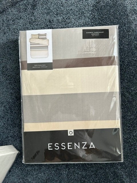 Essenza dekbdovertrek 2 Persoons 100% Satijn Katoen, Info@essenzahome.nl, Blauw, Essenza, Dekbedovertrek