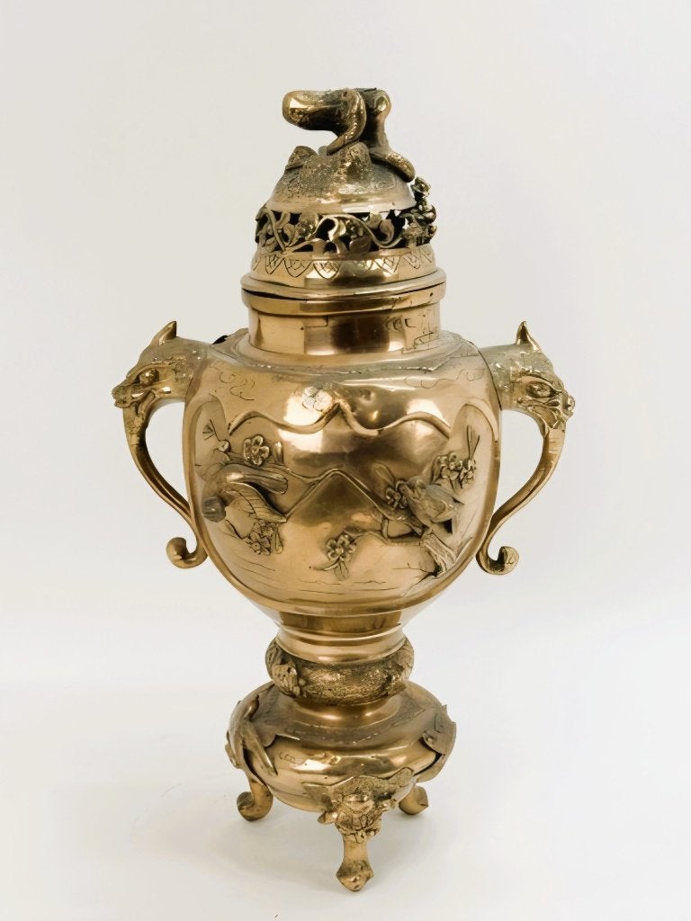 Verguld bronzen Japanse brule parfum., Antiek en Kunst, Ophalen of Verzenden, Brons