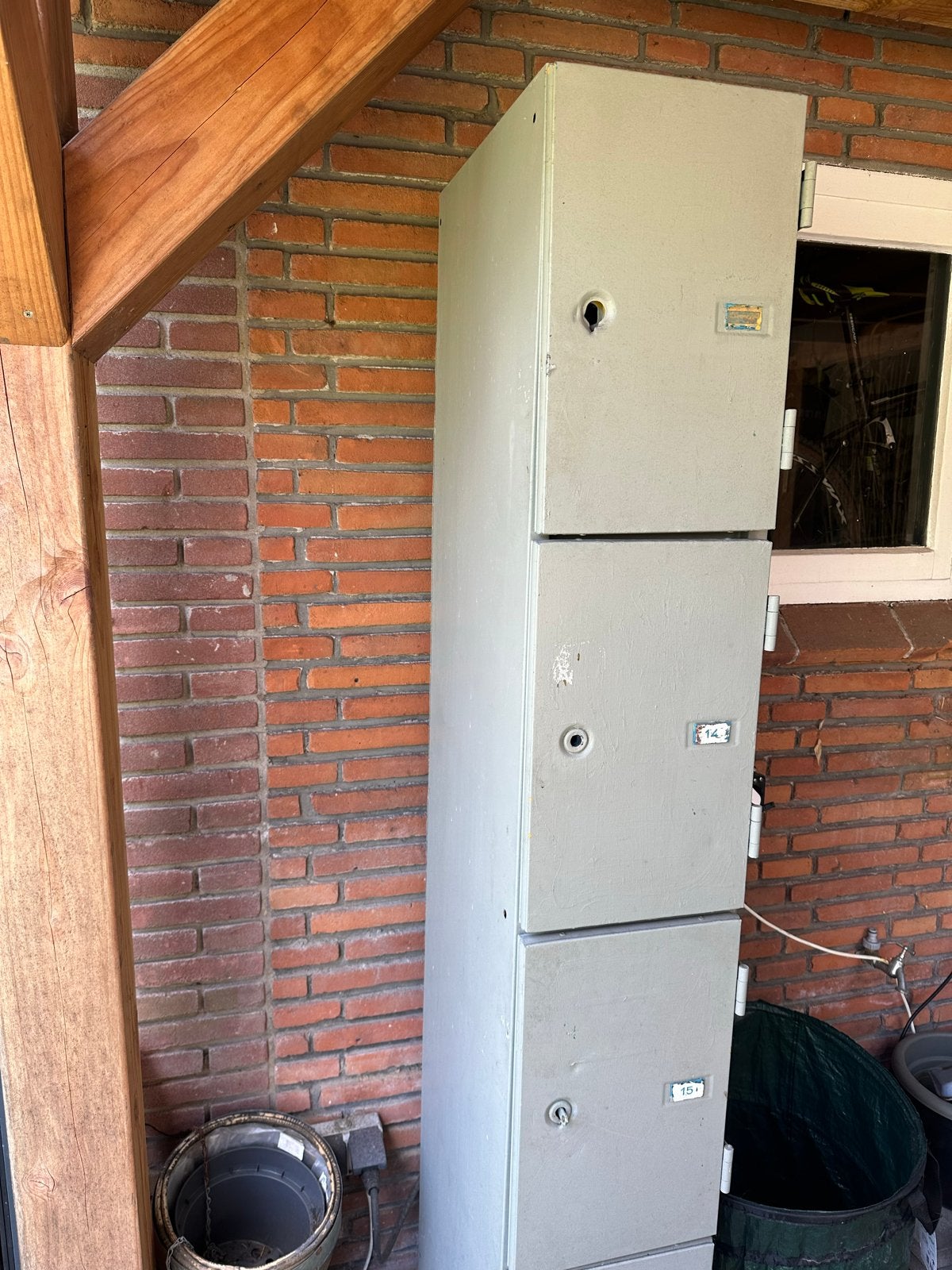 Vintage ijzeren locker - Industriële stijl, Huis en Inrichting, Ophalen, Gebruikt