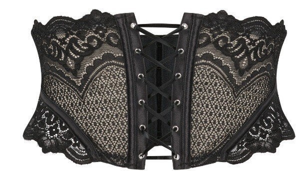 Hunkemöller waspie 'Lotta' - Zwart kant - Maat 2XL - Nieuw, Hunkemöller, Ophalen of Verzenden, Zwart, Body of Korset