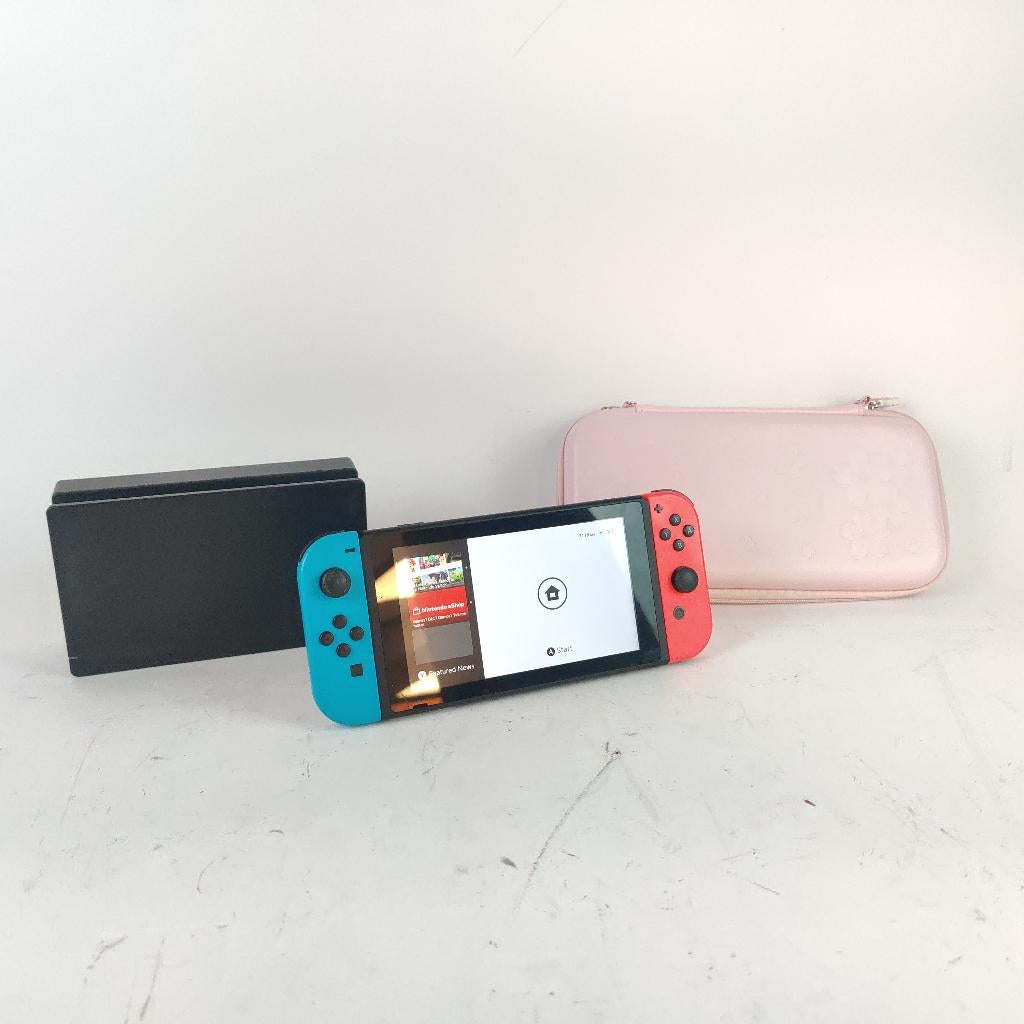 Nintendo Switch NEON 32gb met dock zonder adapter, 1 speler, Ophalen of Verzenden, Zo goed als nieuw, X