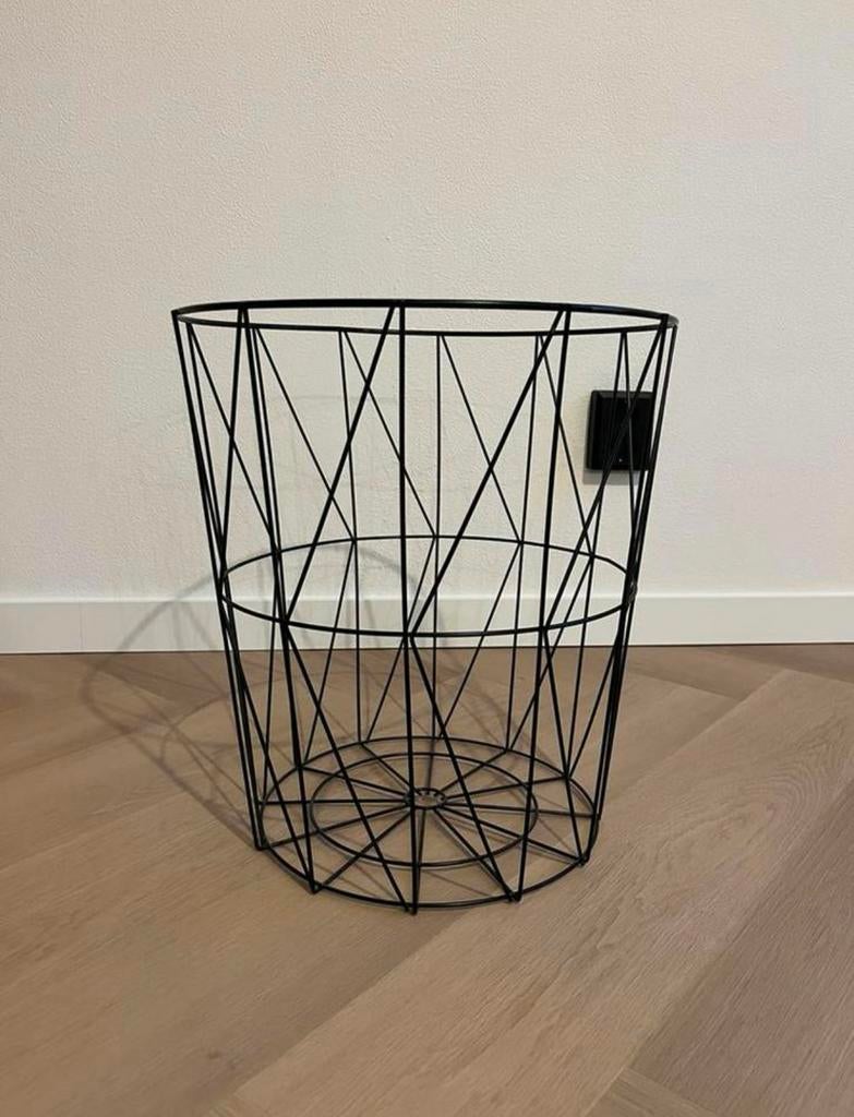 Draadmand | Zwart, Ophalen, Overige materialen, Mand, Rond