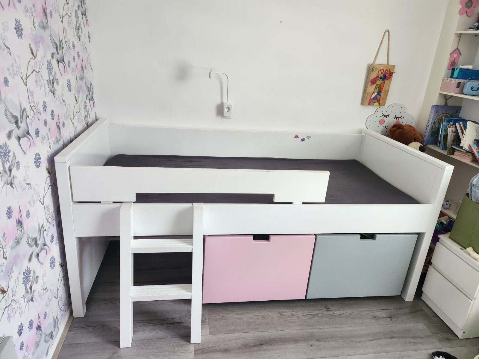 Bopita halfhoogslaper met lades en Interbaby kledingkast, Kinderen en Baby's, Kinderkamer | Commodes en Kasten, Ophalen, Gebruikt