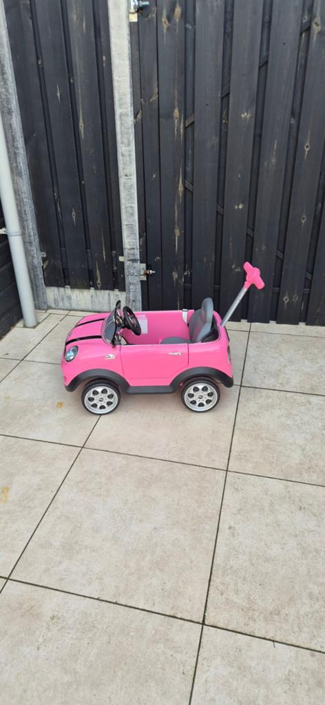 Roze Mini loopauto met duwstang, Kinderen en Baby's, Ophalen of Verzenden, Gebruikt, Loopvoertuig