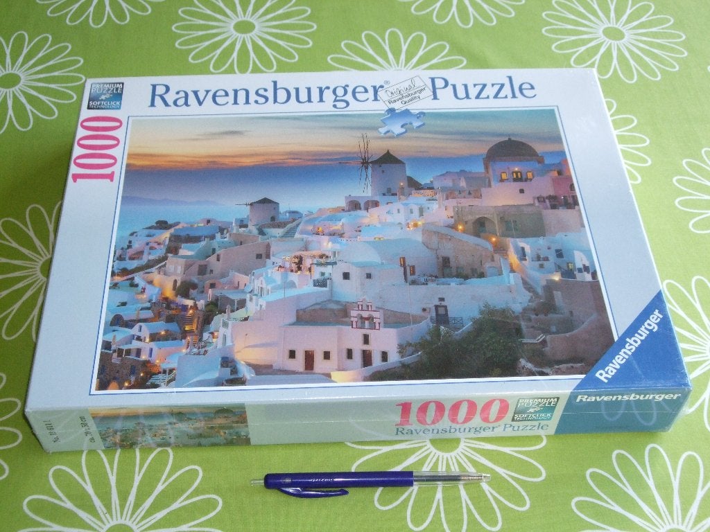 Nieuw in seal: Avond in Santorini - Ravensburger - 1000 st, Ophalen of Verzenden, Meer dan 1500 stukjes, Nieuw, Legpuzzel
