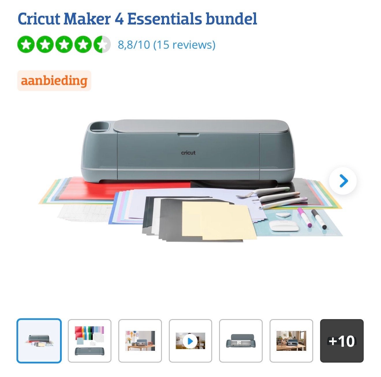Cricut Maker 4 Essentials bundel + Easypress mini + accessoi, Nieuw, Ophalen of Verzenden, Machine, Cricut