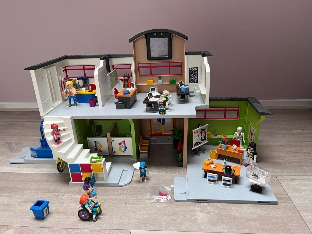 Playmobil ingerichte school 9453, Ophalen, Complete set, Zo goed als nieuw, City life