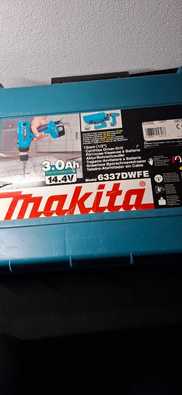 Makita 6337DWFE Accu-schroefboormachine met koffer, Ophalen, Gebruikt, Boor- en Schroefmachine