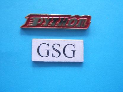Python woordlogo nr. EPP057-02, Verzamelen, Efteling, Zo goed als nieuw, Button of Speldje, Ophalen of Verzenden