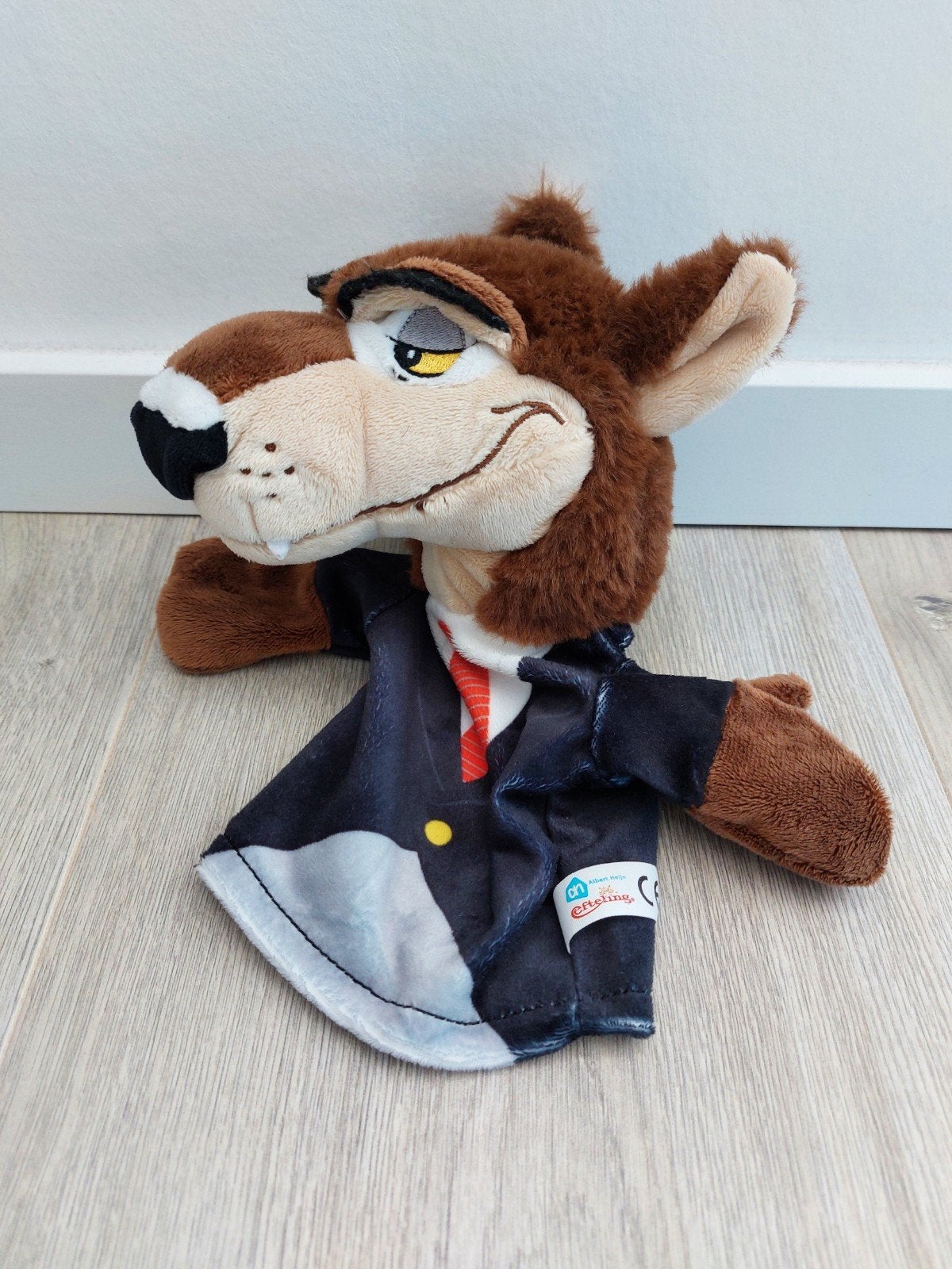 Knuffel handpop Efteling Ah grote boze wolf L1884, Ophalen of Verzenden, Zo goed als nieuw, Overige typen
