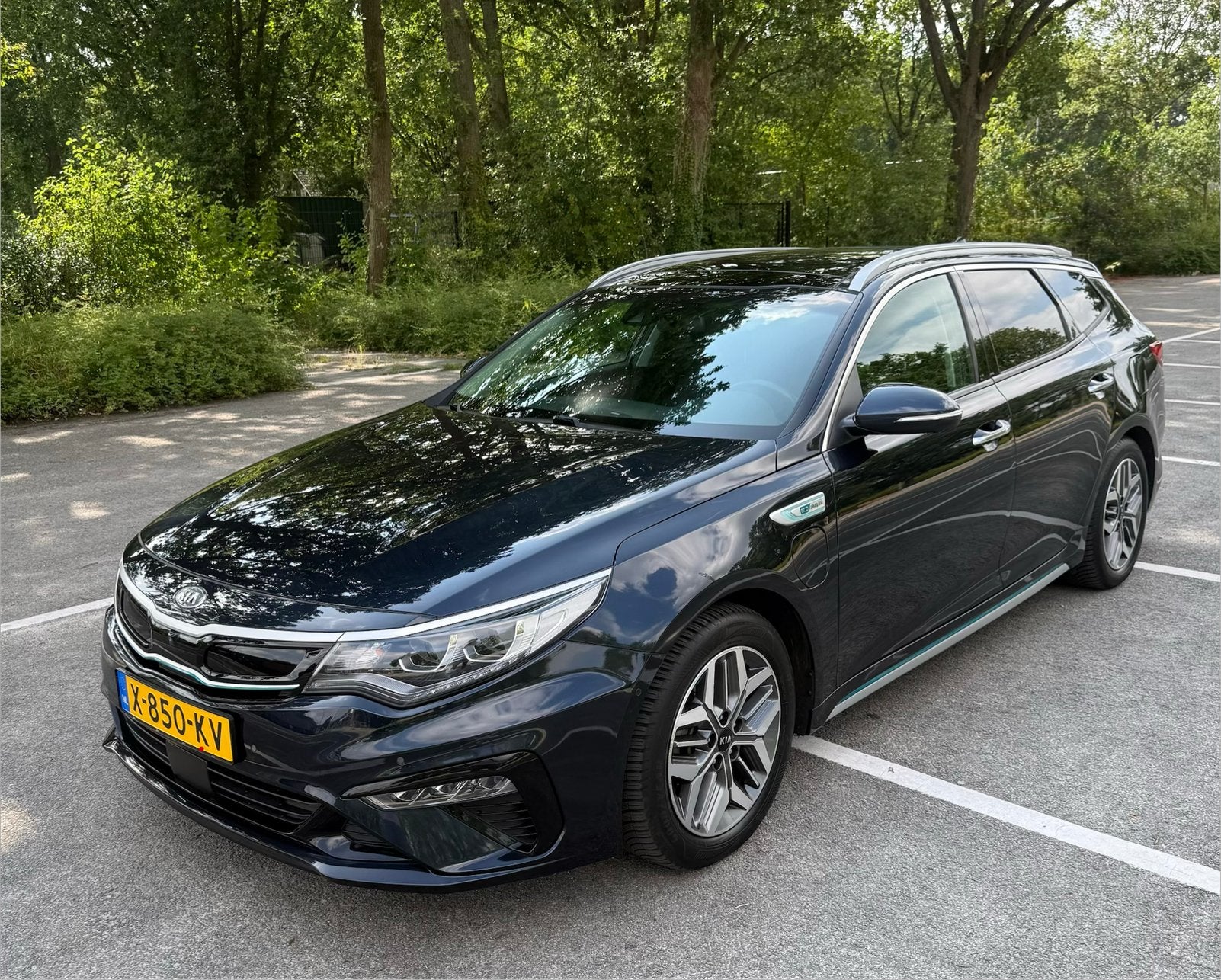 Kia Optima Sportswagon 2.0 GDi PHEV ExecutiveLine | Pano, Auto's, Kia, Blauw, Lichtsensor, Geïmporteerd, 102 €/maand