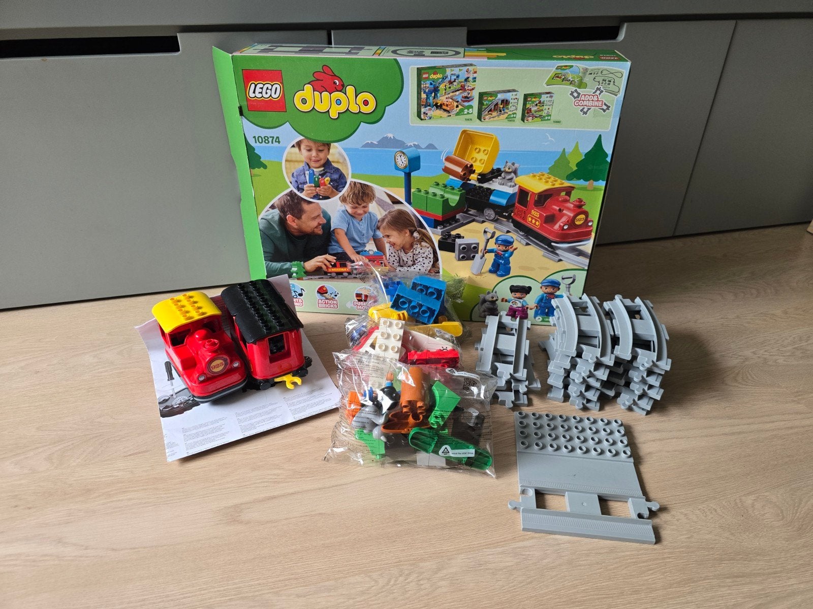 Lego Duplo Stoomtrein 10874 - Compleet met doos, Kinderen en Baby's, Speelgoed | Duplo en Lego, Ophalen, Compleet, Gebruikt, Lego